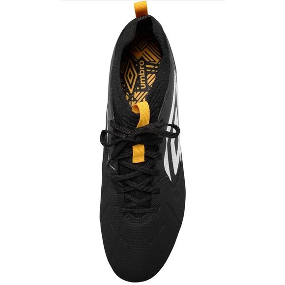 Umbro Tocco ll Pro Fg Soccer Cleat's Black White Saffron Mens Size 11.5 - Picture 4 of 8